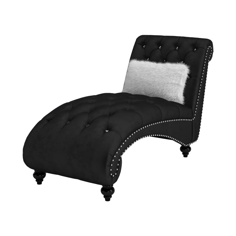 Silver crushed velvet online chaise lounge